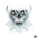 Skull Vikings Wolf Tod tattoo design idea