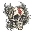 ovni brain skull tattoo design idea