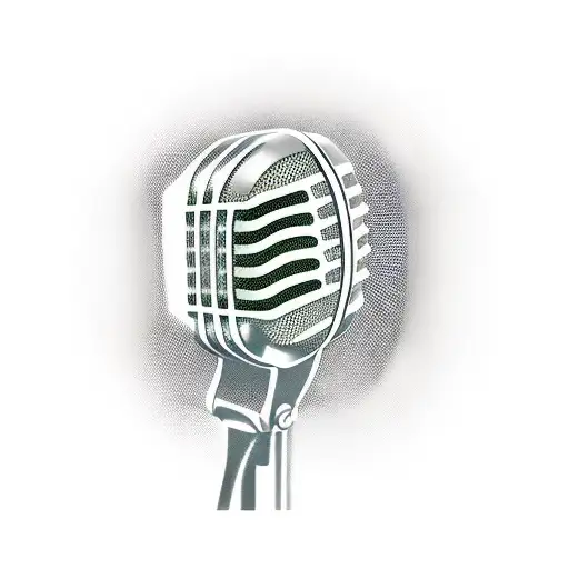 microphone tattoo design idea