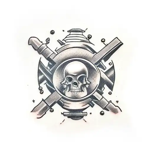 Combine old school tattoo elements with a futuristic PC gaming theme tattoo design idea