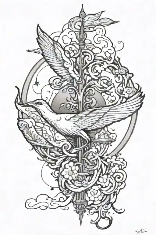 7 days of creation. Include the creation of adam.  tattoo design idea