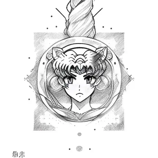 sailor moon tattoo design idea