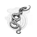 sword and snake tattoo design idea