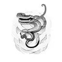 sword and snake tattoo design idea