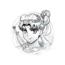 sailor moon tattoo design idea