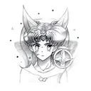 sailor moon tattoo design idea