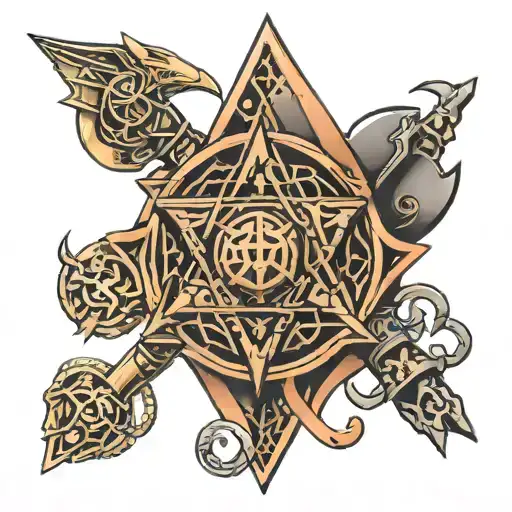 cyber sigil tattoo tattoo design idea