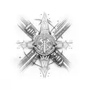 cross with barbed wire tattoo design idea