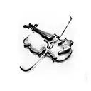 broken violin tattoo design idea