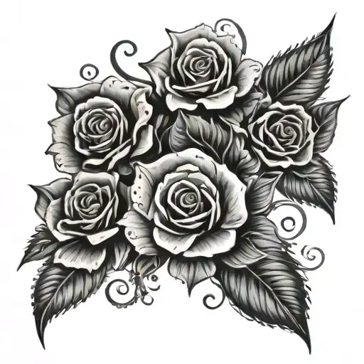memorial tattoo for three names incorporated tattoo design idea