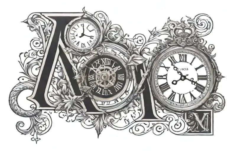 roman numeral MCMLXXXIII tattoo design idea