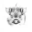 angry boar face tattoo design idea