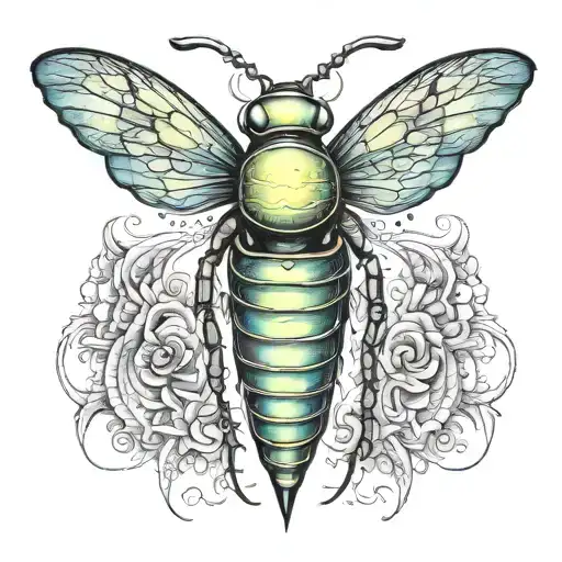 Glow worm tattoo design idea