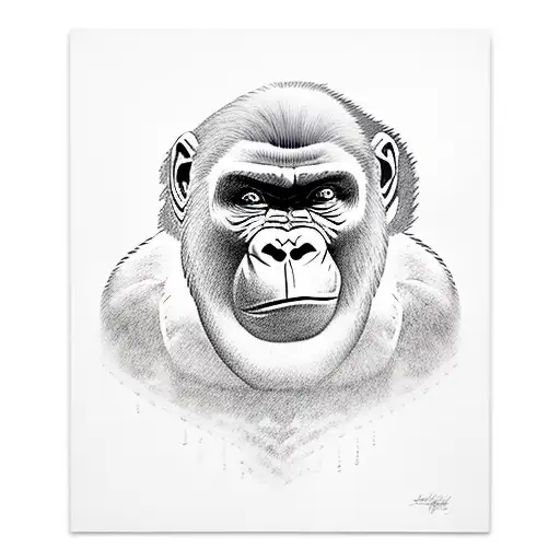 A traditional tattoo of a gorilla holding boxing gloves tattoo design idea