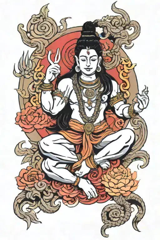 hindu god lord shiva tattoo design idea