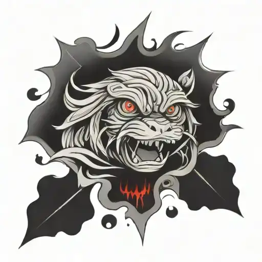 cursed seal sasuke mark and blood tattoo design idea