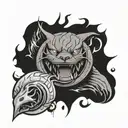 cursed seal sasuke mark and blood tattoo design idea