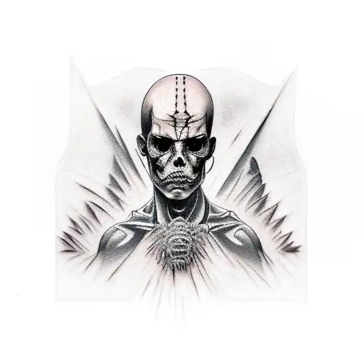 666 and palms tattoo design idea