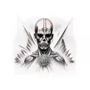 666 and palms tattoo design idea