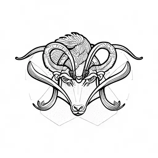 Aries logo and cancer logo tattoo design idea
