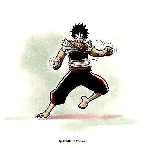 luffy gear 5 tattoo design idea