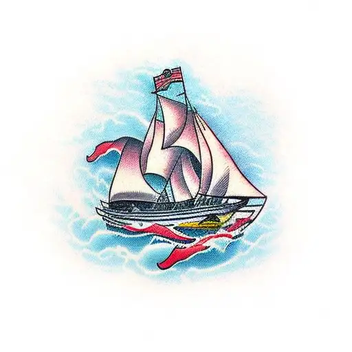 old ship tattoo by mil5 on DeviantArt