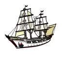 Old Ship tattoo design idea
