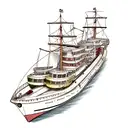 Old Ship tattoo design idea