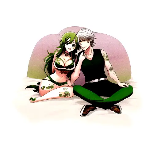 couples tattoo of an avocado  tattoo design idea