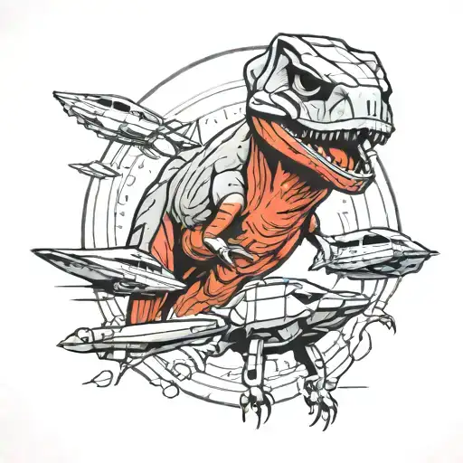 Star Wars and Jurassic park tattoo design idea