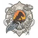 Star Wars and Jurassic park tattoo design idea