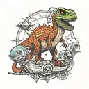Star Wars and Jurassic park tattoo design idea
