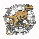 Star Wars and Jurassic park tattoo design idea