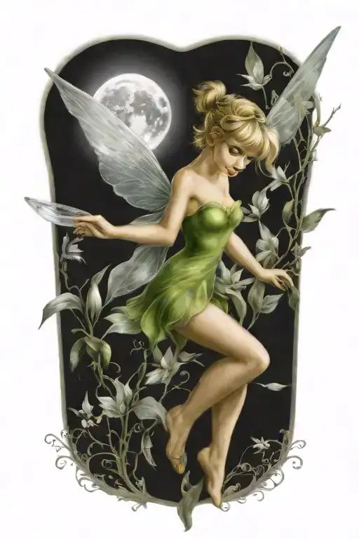 tinker bell tattoo design idea