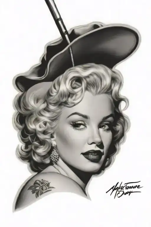 Marilyn Monroe golf tattoo design idea