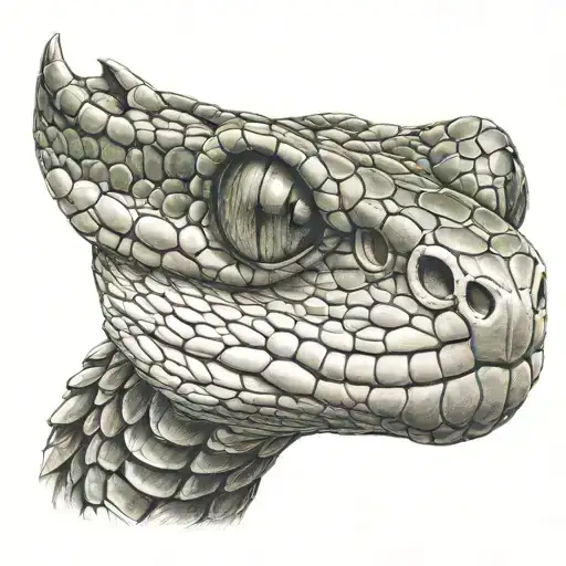 viper head  tattoo design idea