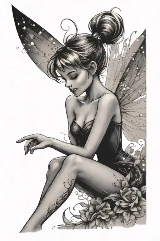 tinker bell fairy dust tattoo design idea
