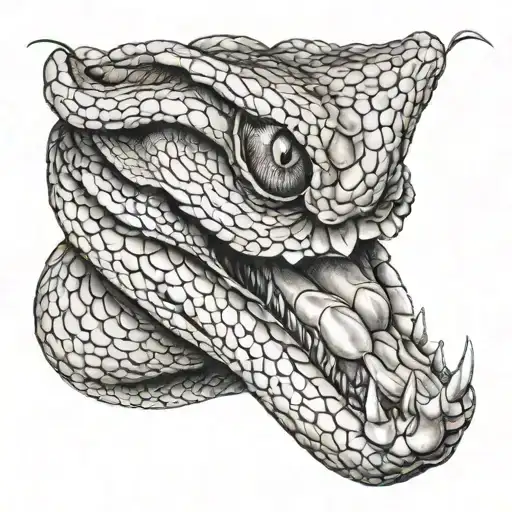 viper head  tattoo design idea