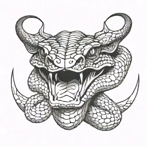 viper head  tattoo design idea