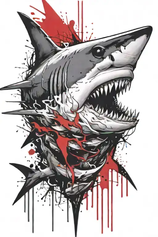 Jaws tattoo design idea