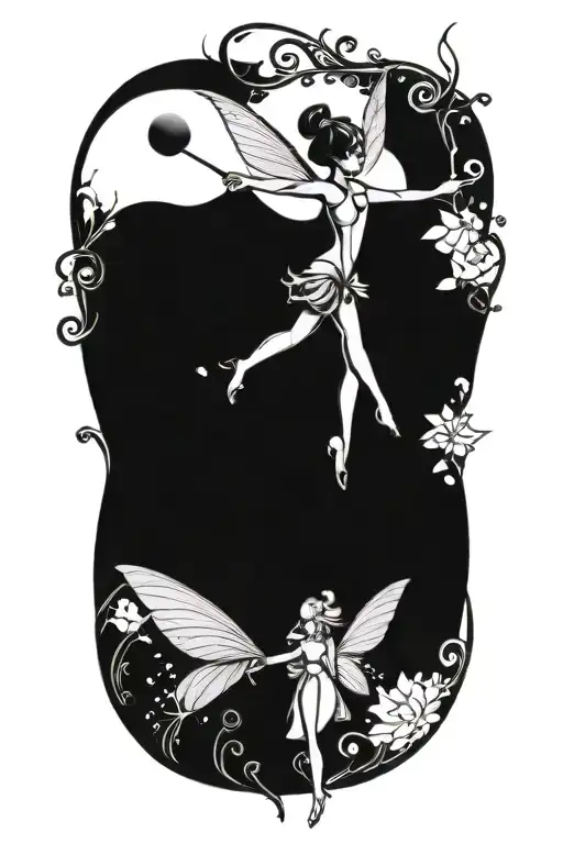 tinker bell fairy dust tattoo design idea