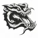 viper head fangs tattoo design idea