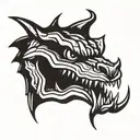 viper head fangs tattoo design idea