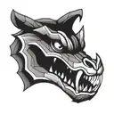 viper head fangs tattoo design idea