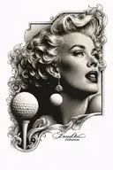 Marilyn Monroe golf tattoo design idea
