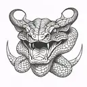 viper head  tattoo design idea