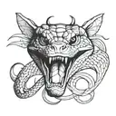 viper head  tattoo design idea