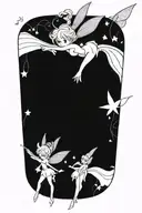 tinker bell fairy dust tattoo design idea