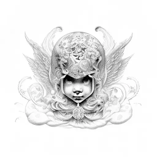 cherub  tattoo design idea