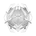 three arrows and bow tattoo design idea